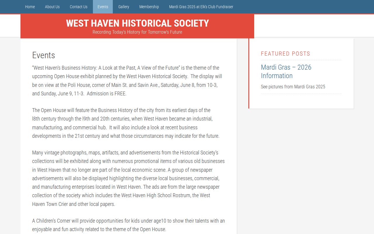 West Haven Historical Society newspaper map photograph and artifact collection leads
