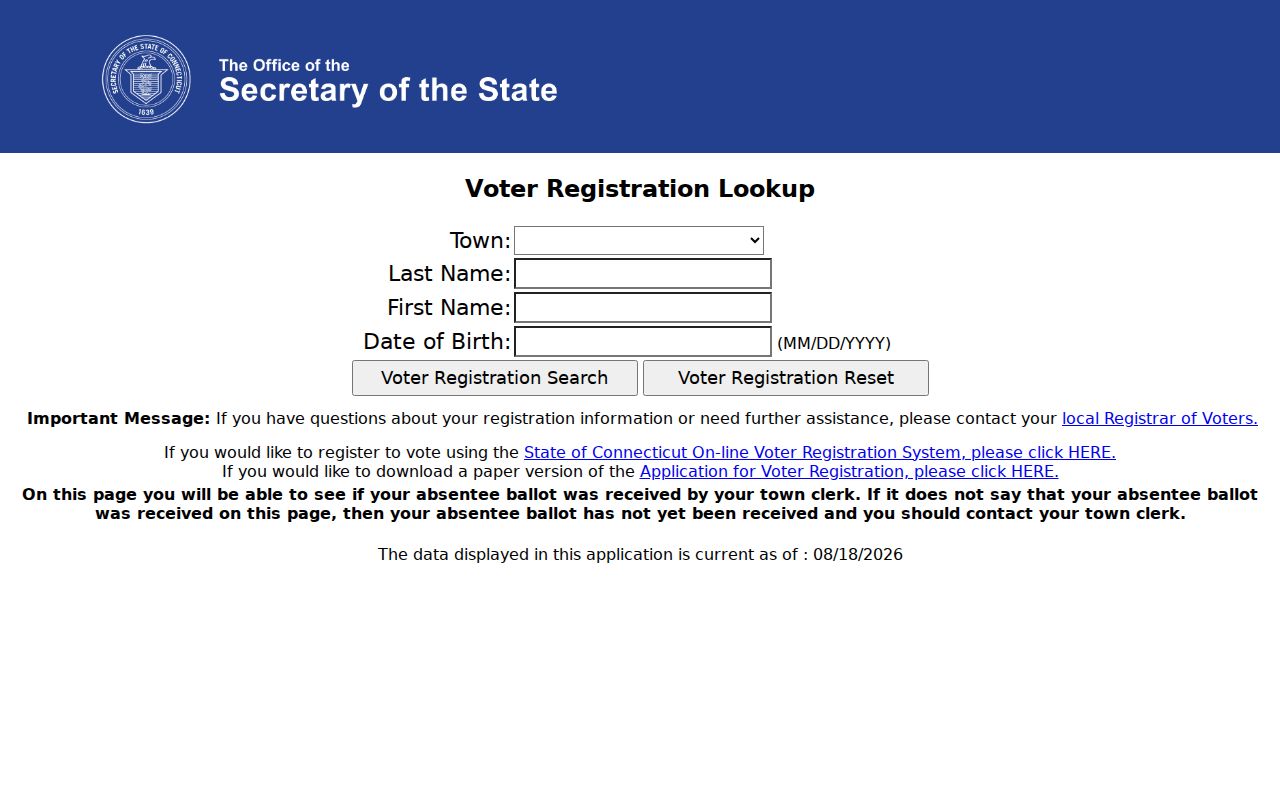 West Haven residents directory Connecticut voter lookup route