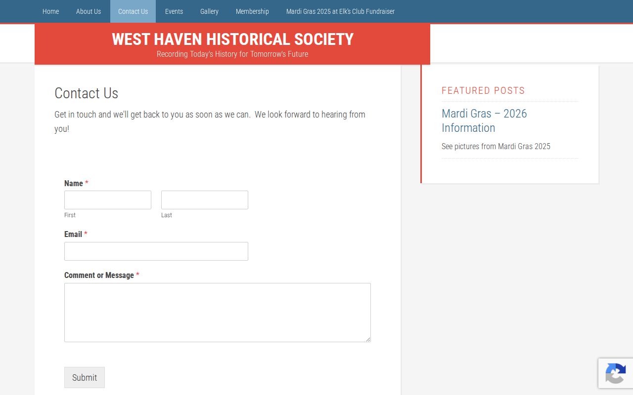 West Haven neighbors Historical Society research contact